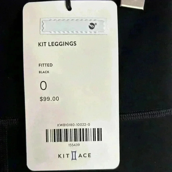 BNWT Kit Ace Kit Black  Fitted Leggings in Soft Bikra Fabric Size 0 - Picture 5 of 11